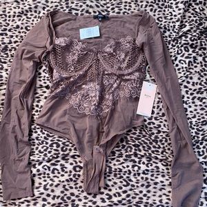 NWT Lace See Through Leotard